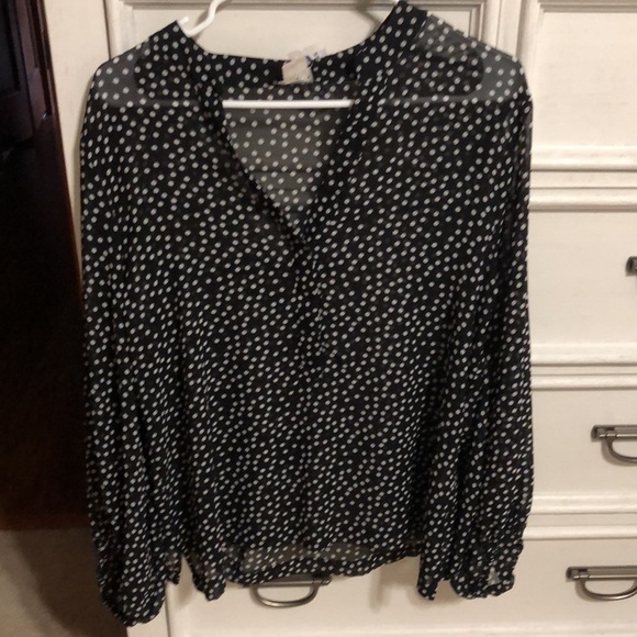Chico’s Sheer polka dot dress top - Picture 2 of 7
